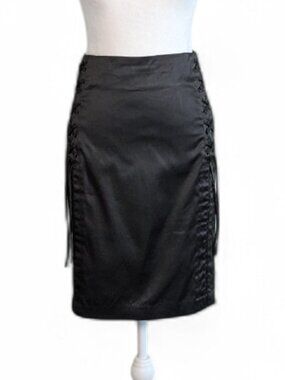 CHARLOTTE RUSSE Women's Satiny Pencil Skirt  Size S  Black NWOT